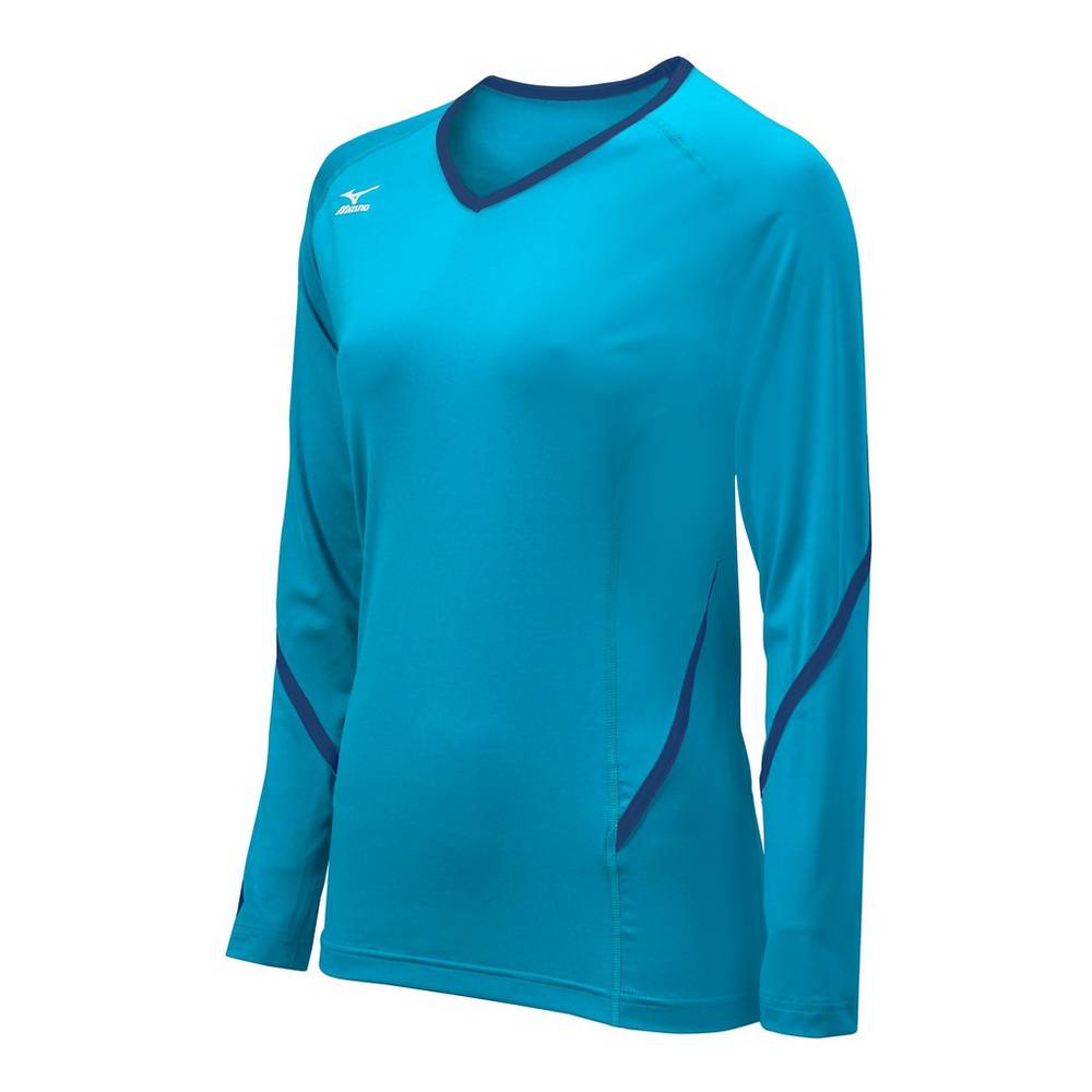 Damske Dresy Mizuno Techno Generation Long Sleeve Volejbalove Svetlo Modre/Námornícka Modrá Vypredaj